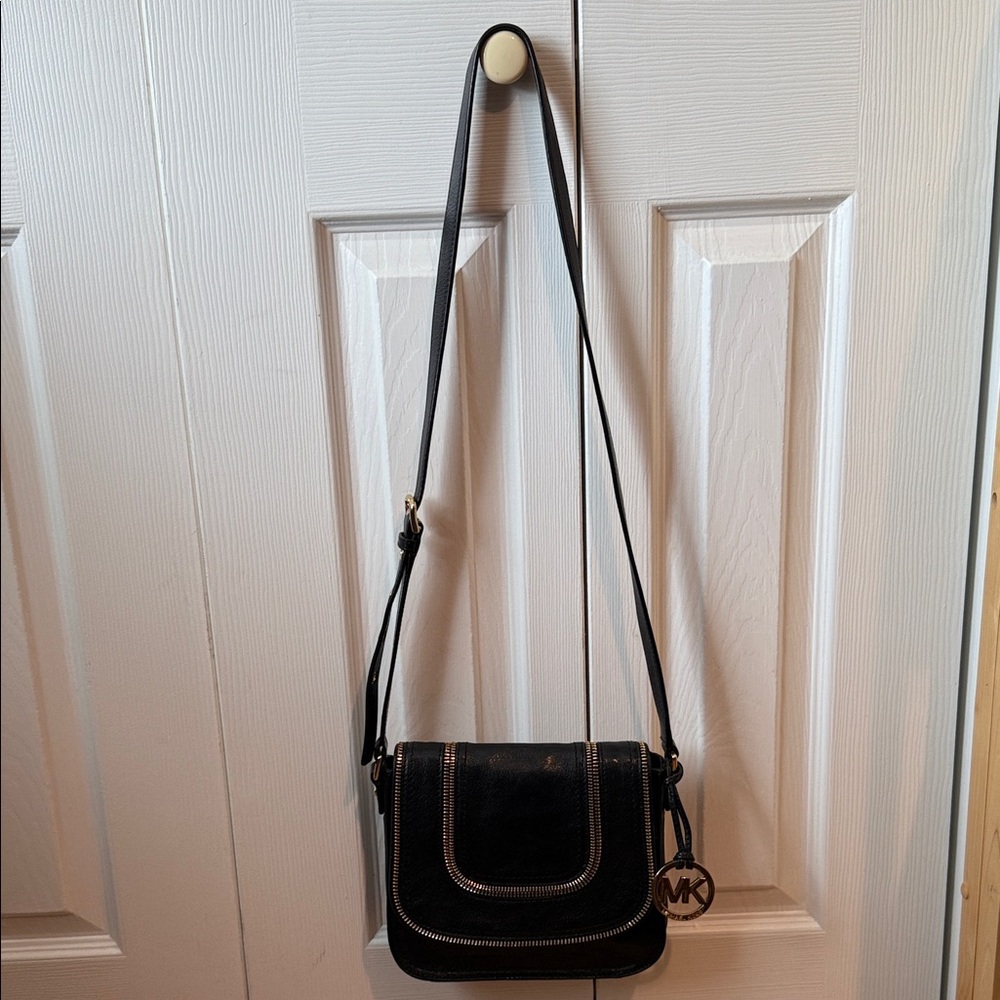 Michael Kors Black and Gold Crossbody Bag